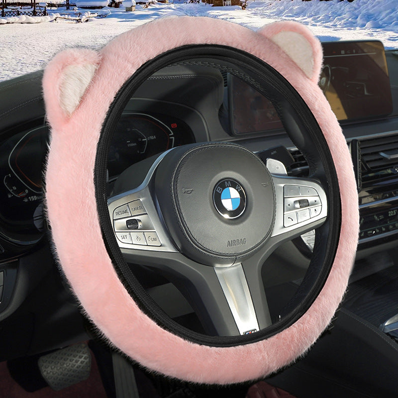 Plush Cat Ear Steering Wheel Cover — view 3
