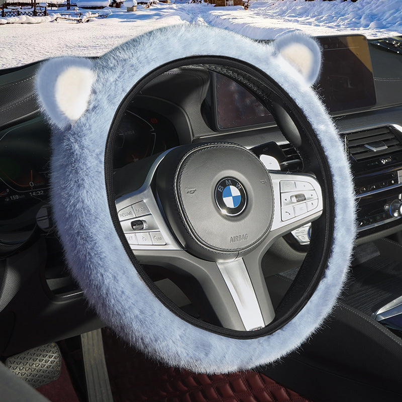 Plush Cat Ear Steering Wheel Cover — view 2