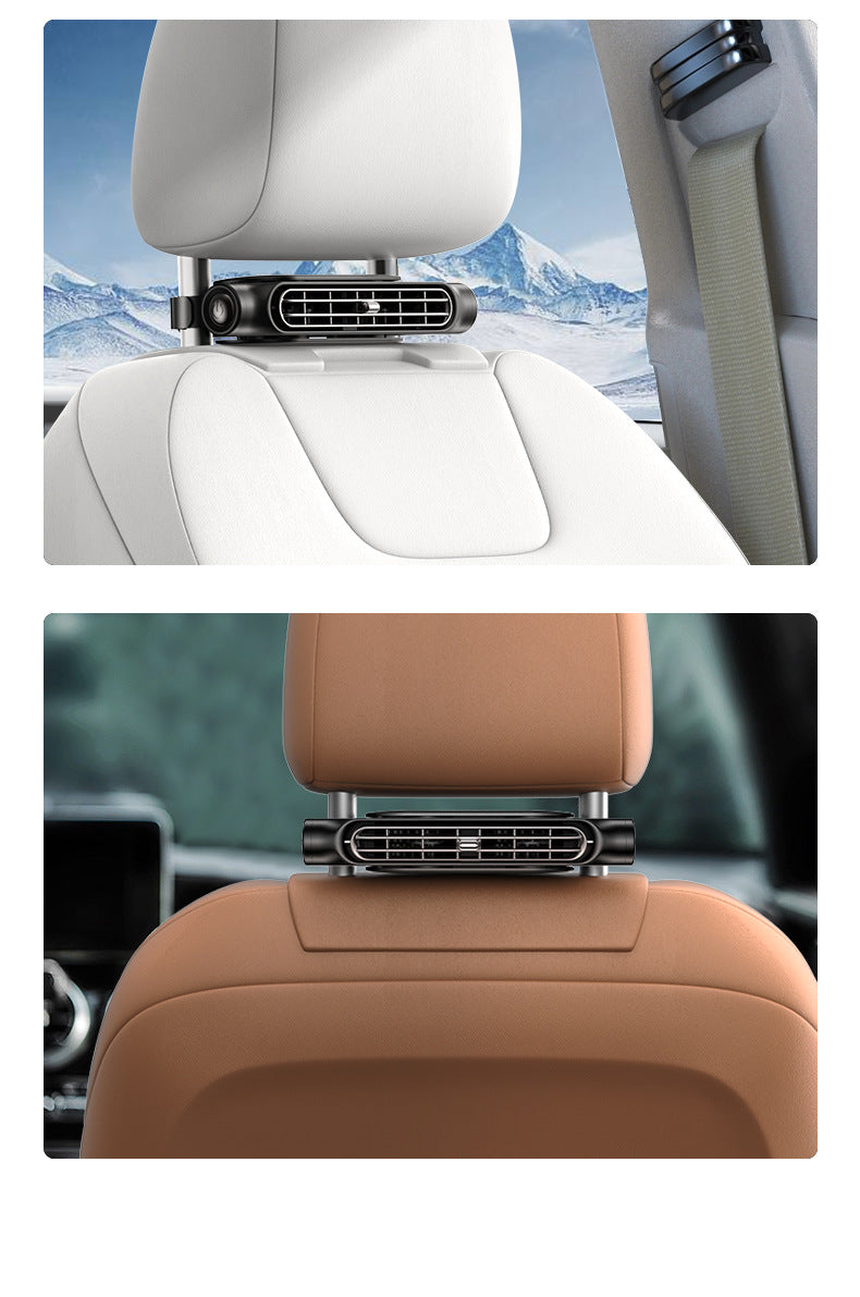 Car seat back headrest USB cooling fan — view 5