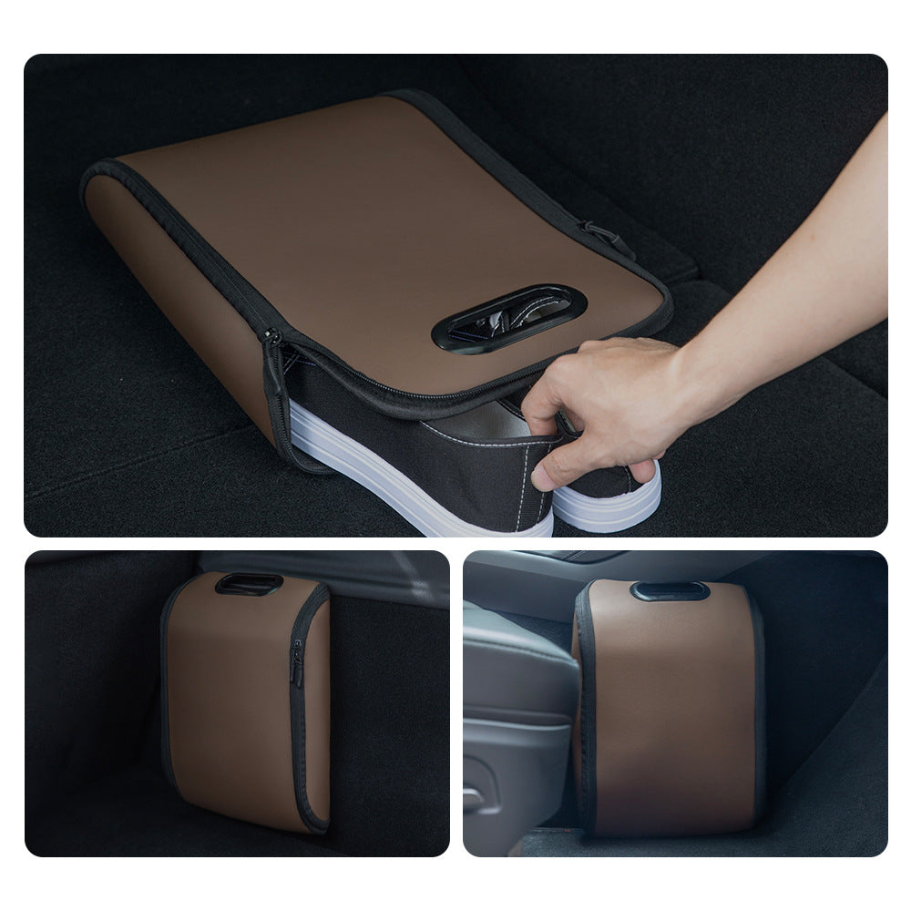 Car under-seat shoe organiser box PVC leather — view 9