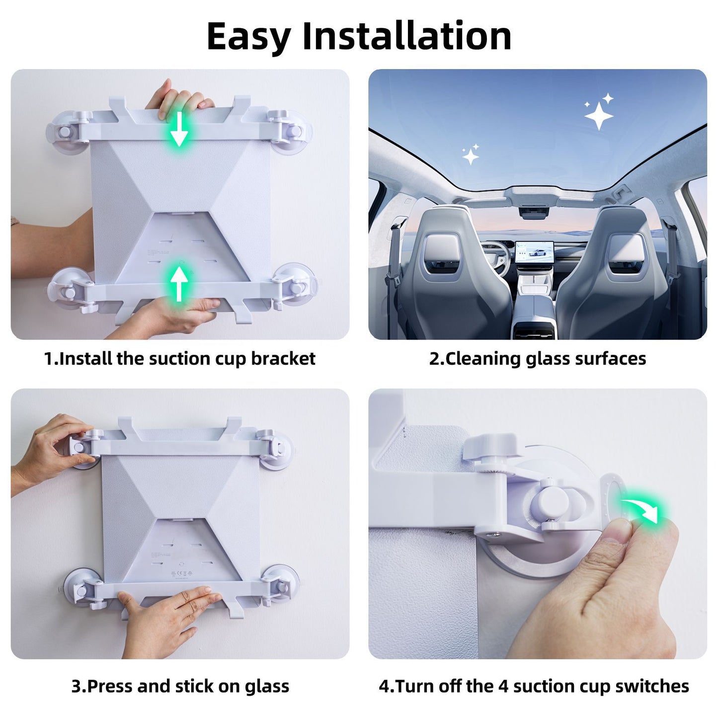 Mini car suction mount bracket universal glass — view 4