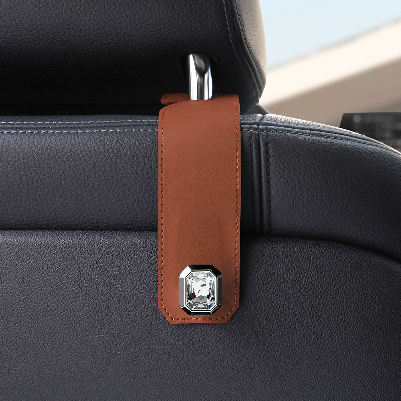 Car PU leather storage hook set of 2 — view 9