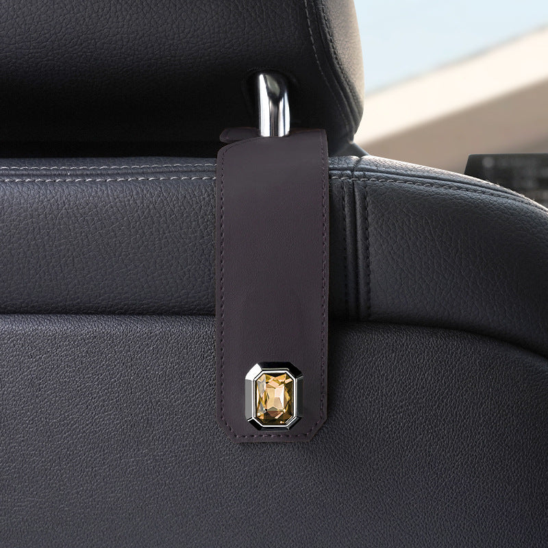 Car PU leather storage hook set of 2 — view 2