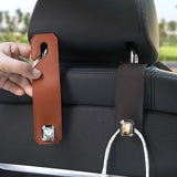 Car PU leather storage hook set of 2 — view 3