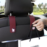 Car PU leather storage hook set of 2 — view 4