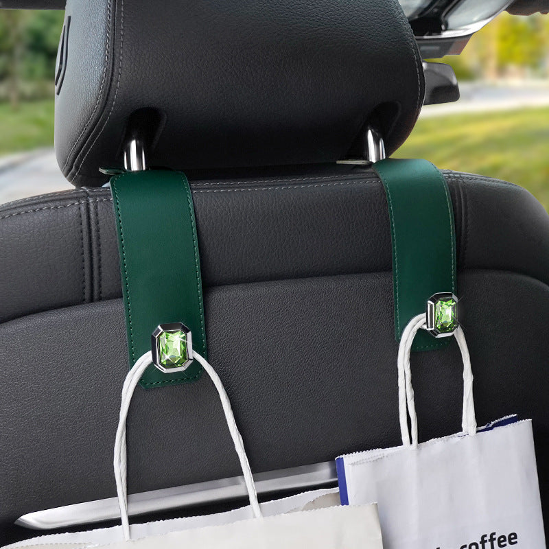 Car PU leather storage hook set of 2 — view 5