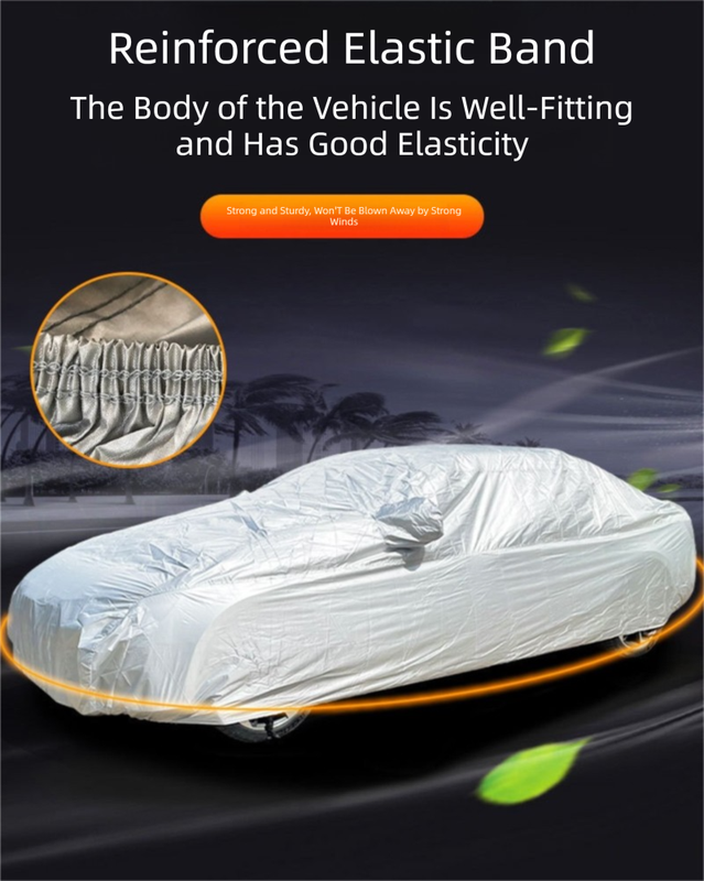Silver off-road vehicle cover 170T taffeta — view 9