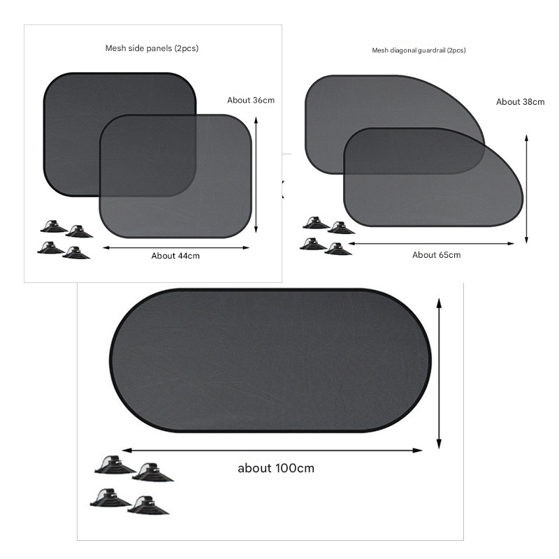 Black Universal Car Window Sun — view 12
