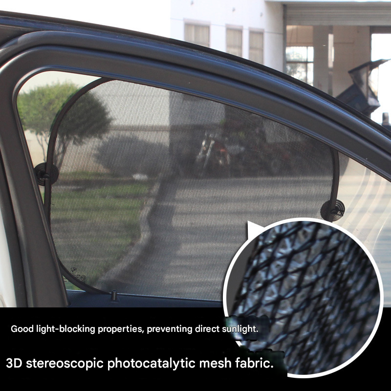 Black Universal Car Window Sun — view 4