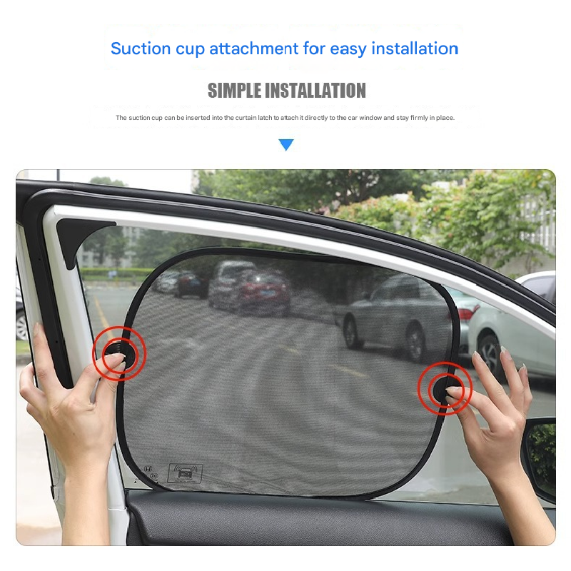 Black Universal Car Window Sun — view 7