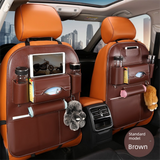 2pcs PU leather car back seat organiser kick mat — view 10