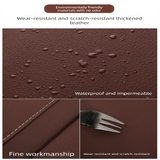 2pcs PU leather car back seat organiser kick mat — view 5