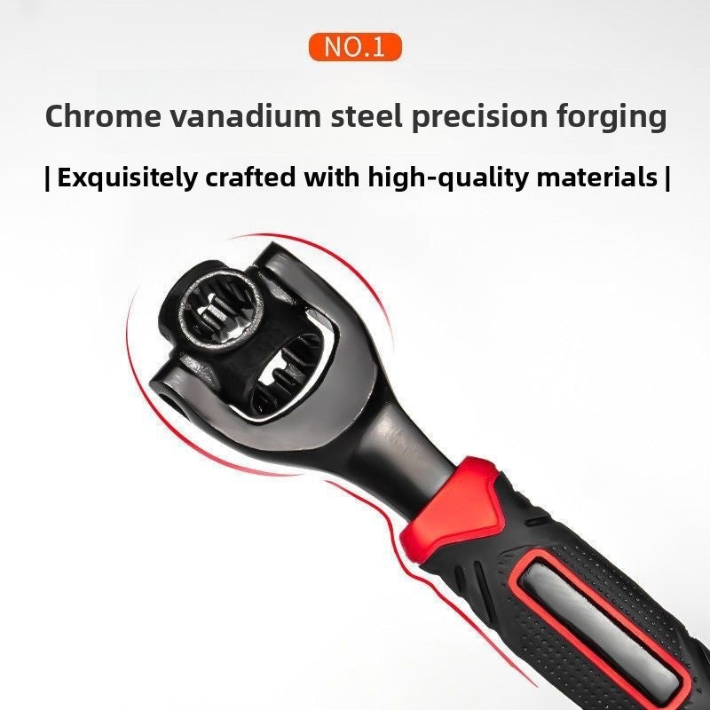 Universal socket wrench 360 rotating dog bone black — view 4