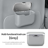 Car hanging rubbish bin with lid leather — view 16