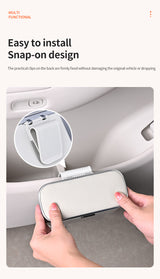 Car hanging rubbish bin with lid leather — view 11