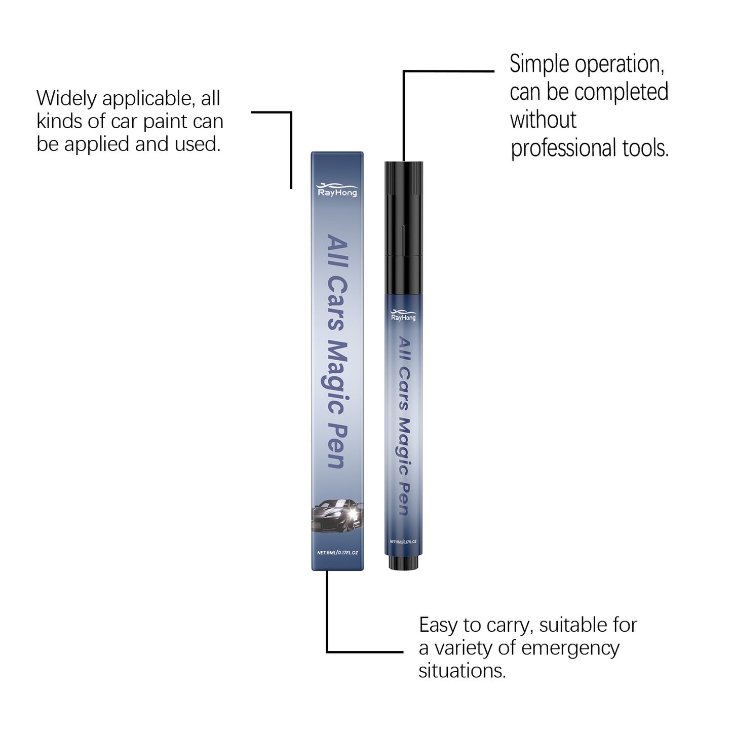 3-pack car scratch repair pen 5ml — view 8