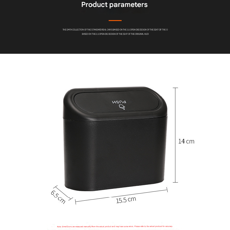 Compact car bin 2 pack with push lid — view 7