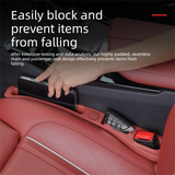 Car seat gap filler strip with storage slot — view 4