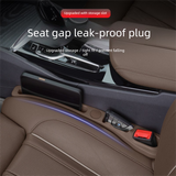 Car seat gap filler strip with storage slot — view 5