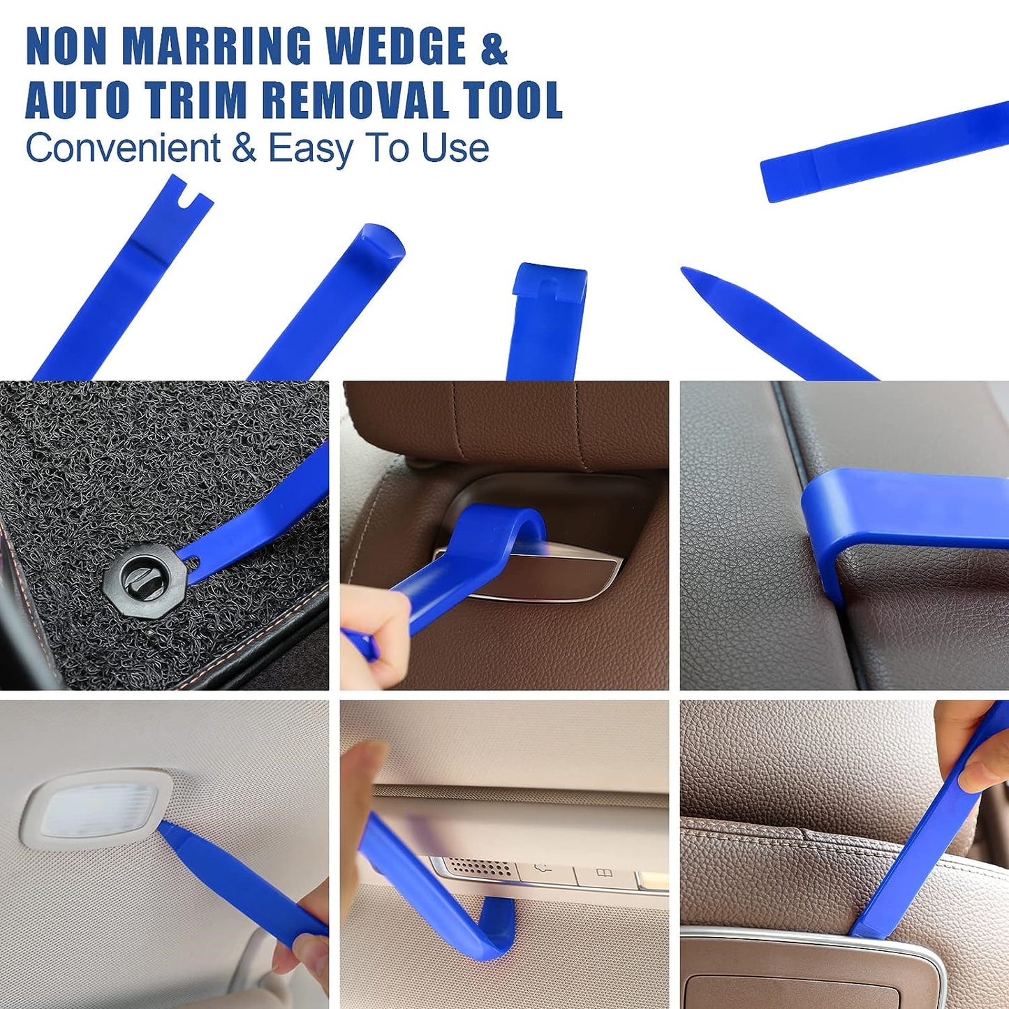 Car dent repair and interior removal tool set — view 7