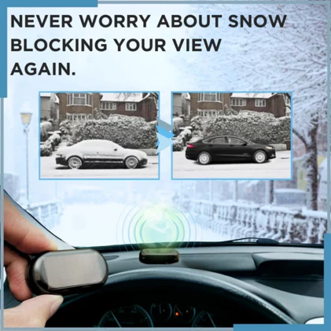 Solar car electromagnetic windshield de-icer — view 4