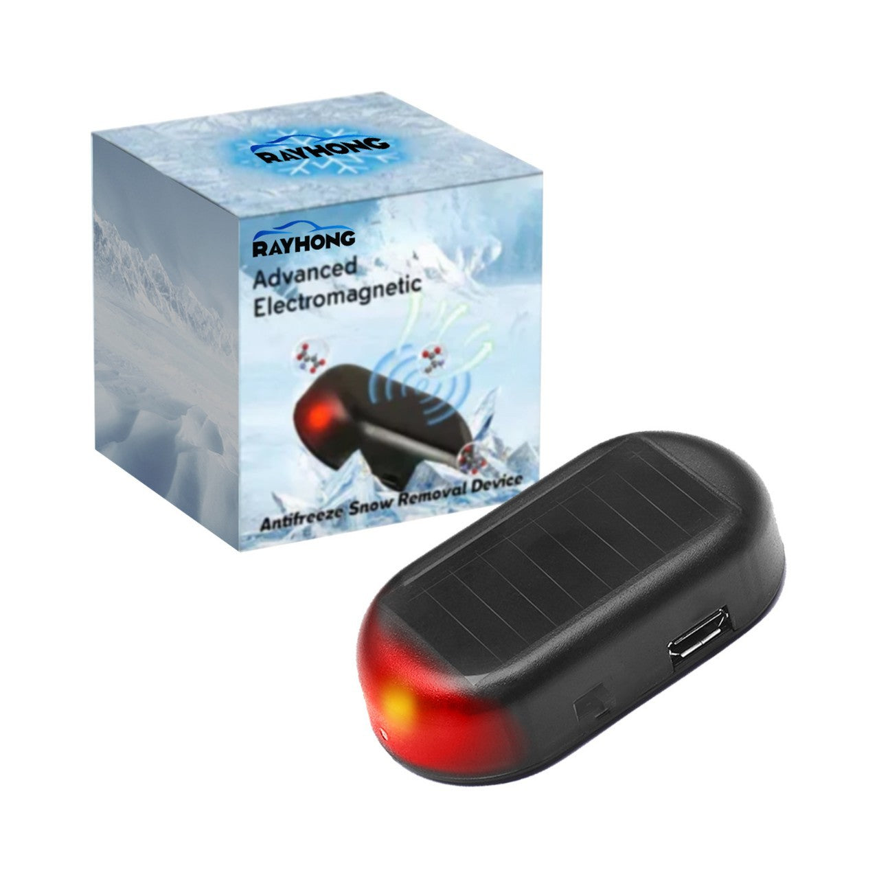 Solar car electromagnetic windshield de-icer — view 7
