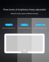 Car visor vanity mirror with LED lights — view 6