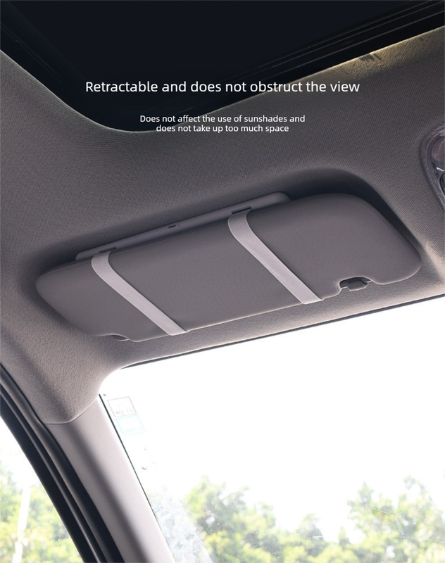 Car visor vanity mirror with LED lights — view 7