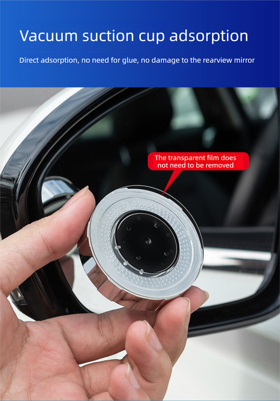 2pcs car blind spot convex mirrors 360 adjustable — view 6