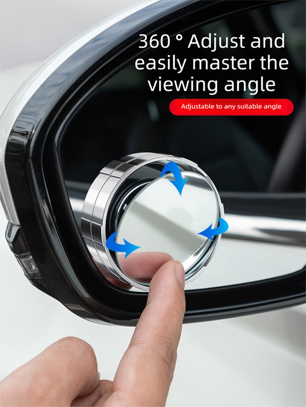2pcs car blind spot convex mirrors 360 adjustable — view 8