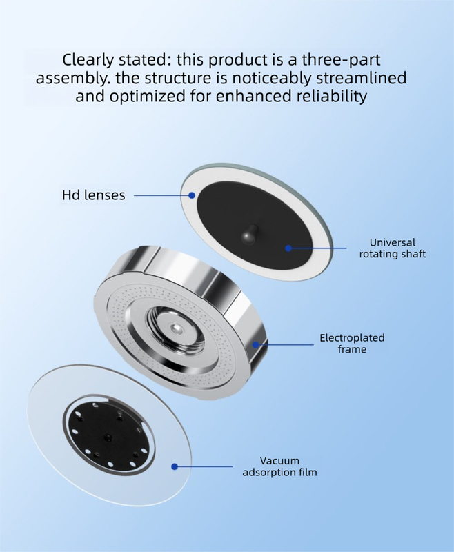 2pcs car blind spot convex mirrors 360 adjustable — view 11