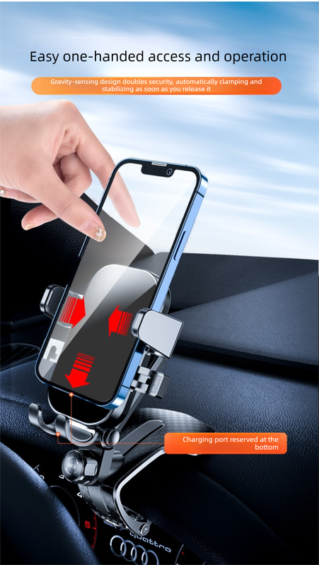 Universal dashboard car phone holder 360 clip — view 6
