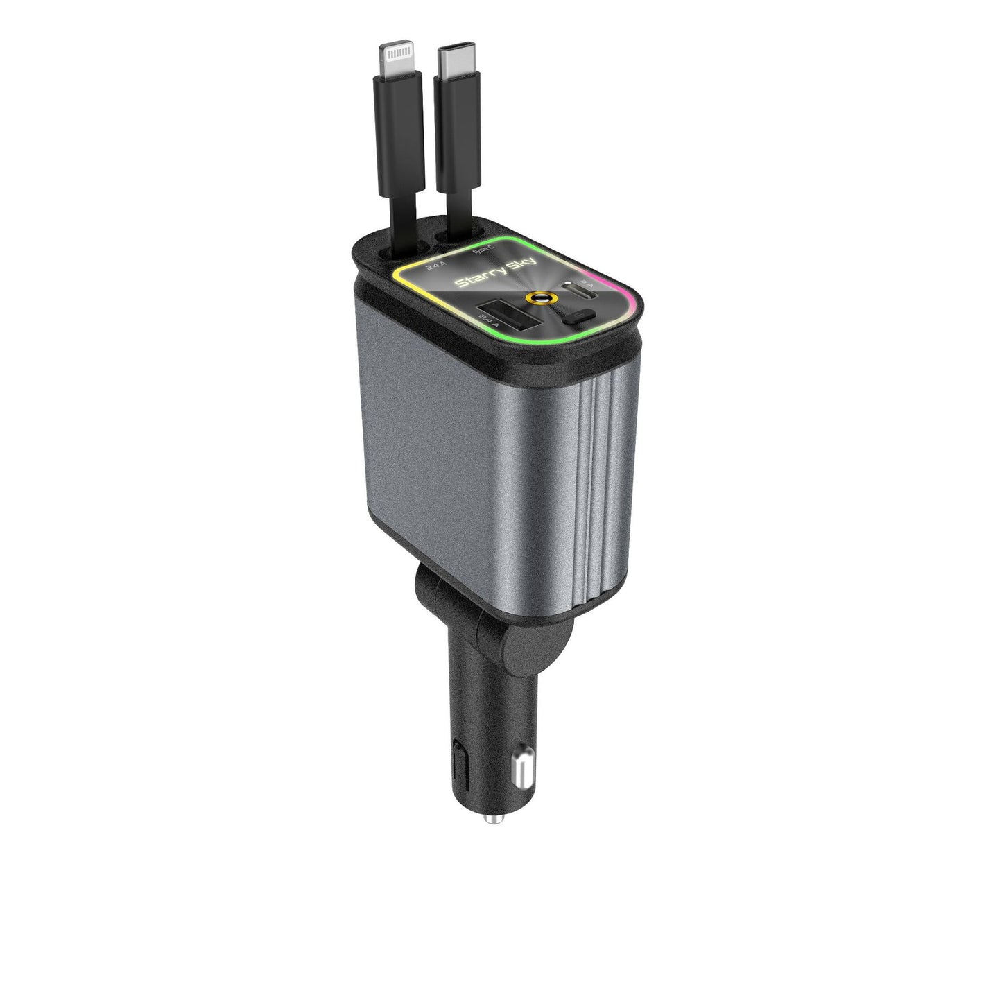 4-in-1 retractable car charger 120W — view 4
