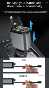 4-in-1 retractable car charger 120W — view 8