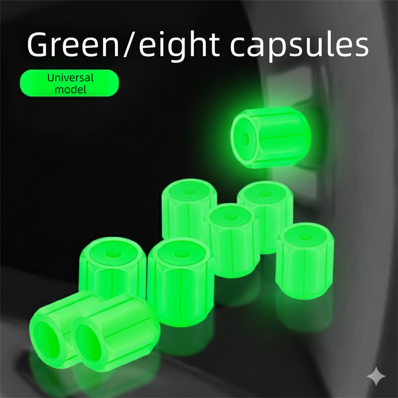 8 pcs luminous glow tyre valve caps — view 12
