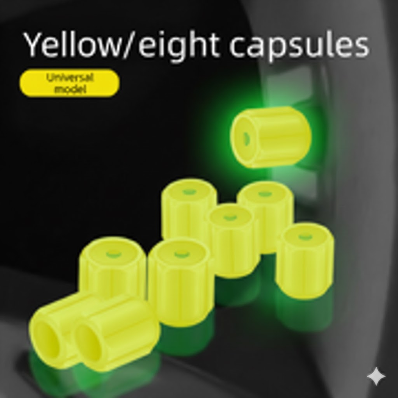 8 pcs luminous glow tyre valve caps — view 2