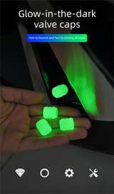 8 pcs luminous glow tyre valve caps — view 3