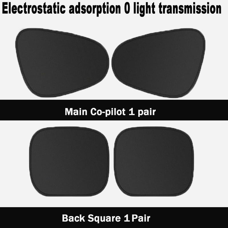 4 pcs static cling car window sunshades — view 2