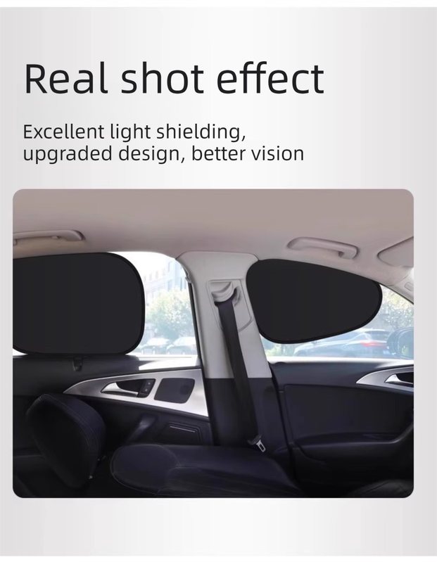 4 pcs static cling car window sunshades — view 7