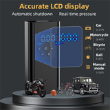 Portable 12V electric tyre inflator LCD — view 3