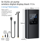 Wireless rechargeable tyre inflator LCD — view 2