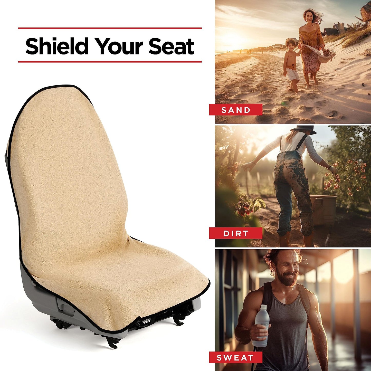 Universal waterproof towel single seat cover — view 3