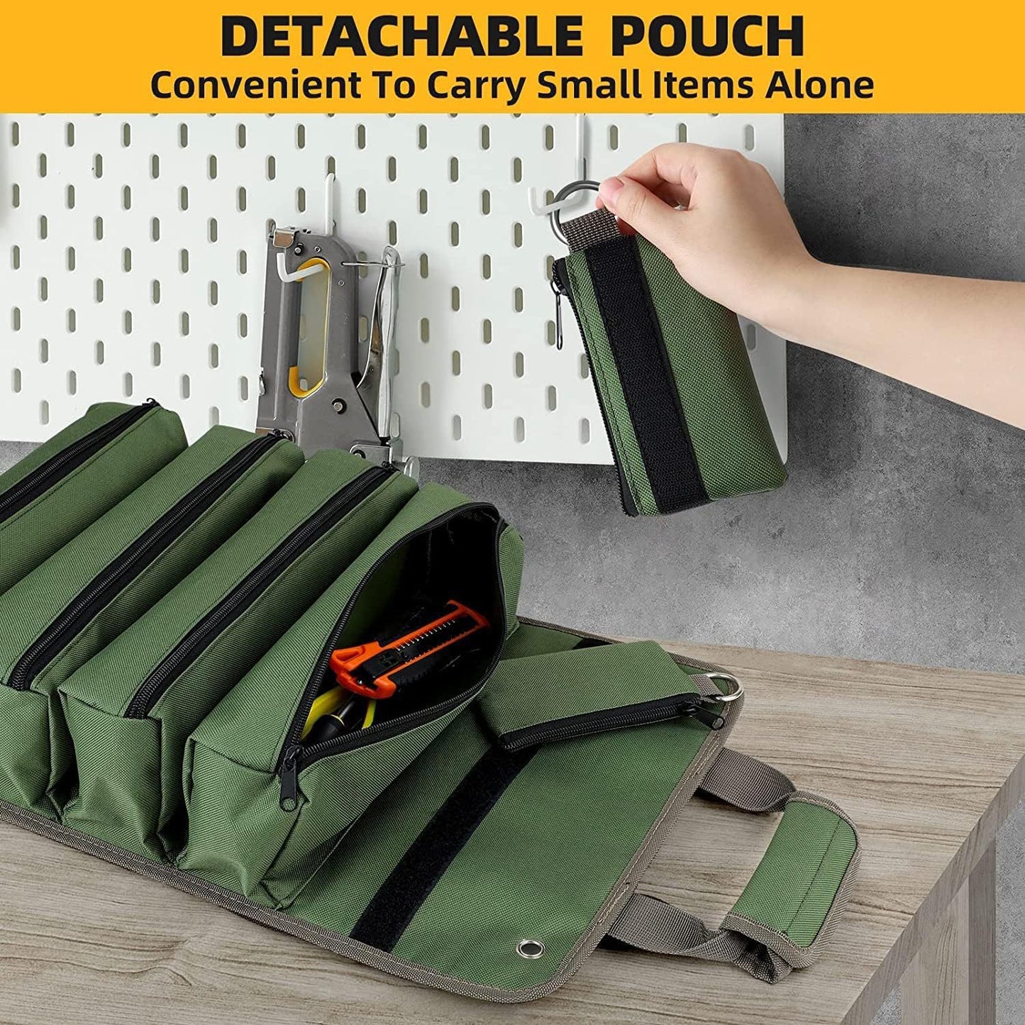 Heavy duty Oxford roll-up tool organiser — view 4