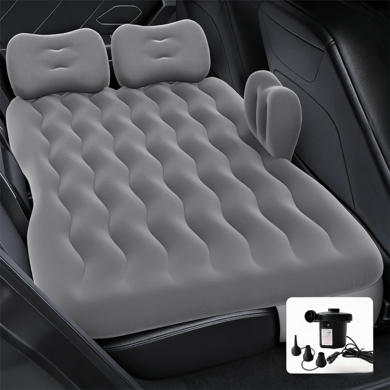 Grey Multi-Chamber Car Inflatable Air Mattress — view 2