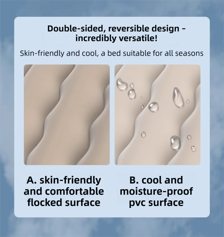 Grey Multi-Chamber Car Inflatable Air Mattress — view 3
