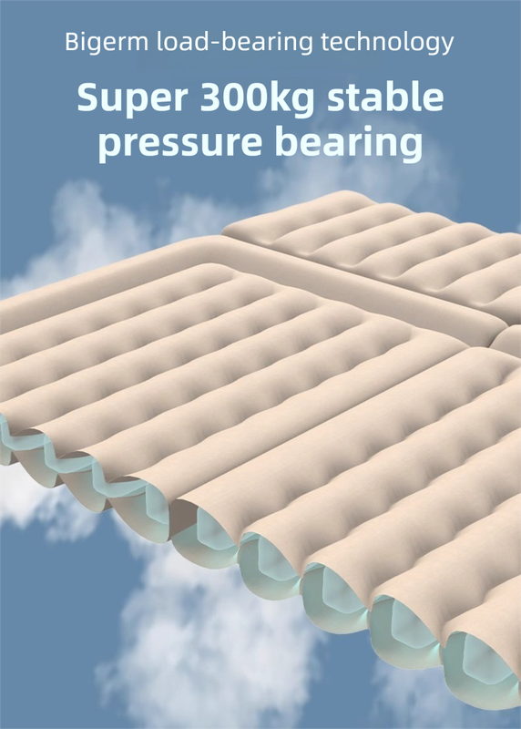 Grey Multi-Chamber Car Inflatable Air Mattress — view 6