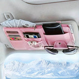Premium leather car sun visor organiser — view 9