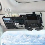 Premium leather car sun visor organiser — view 8