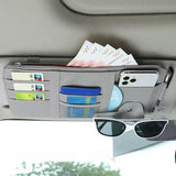 Premium leather car sun visor organiser — view 7
