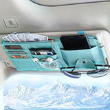 Premium leather car sun visor organiser — view 5